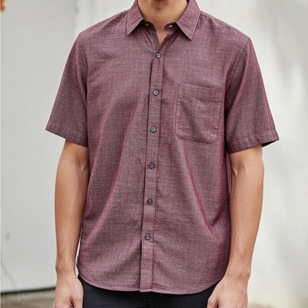 Travis Mathew Golf Button Down Cotton Shirt Size Medium